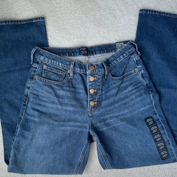 J. Crew Factory Tall flare crop jean in all-day stretch - Picture 2 of 3